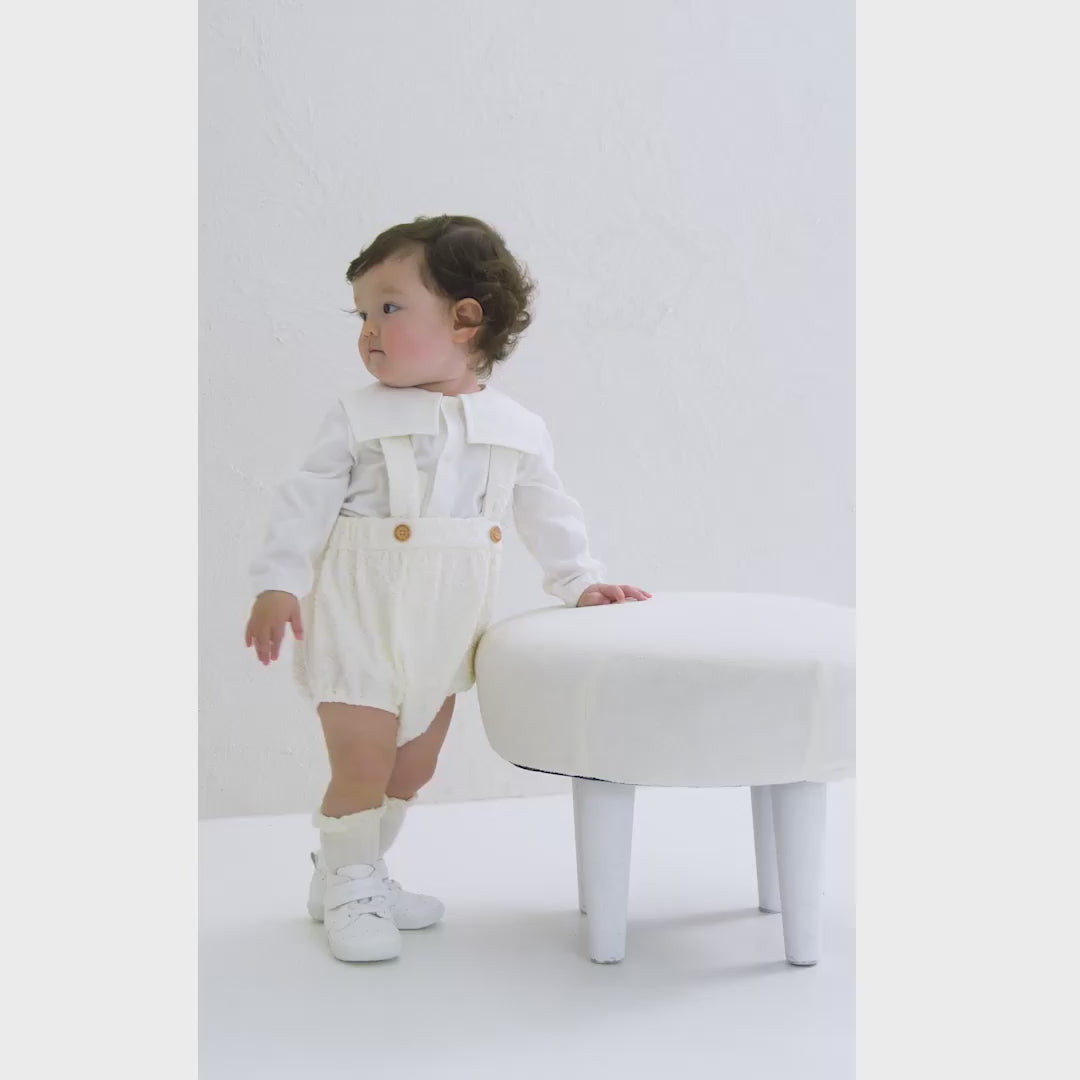 Puffy Jacquard Baby Romper