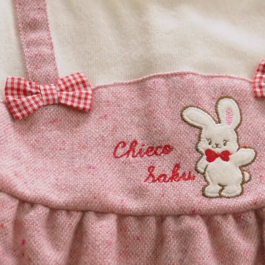 Little Charming Sketches Tweed Ribbon Tee