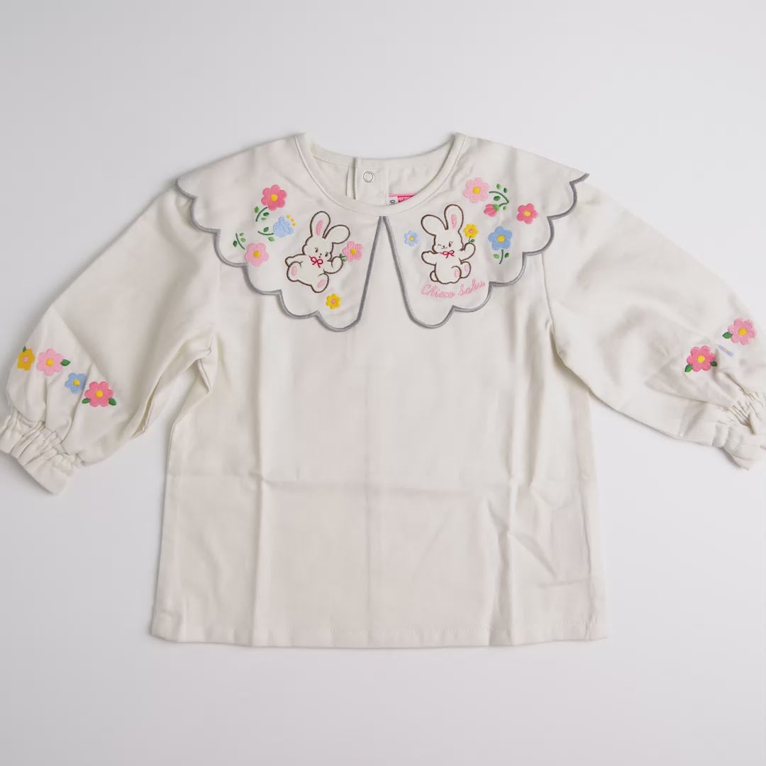Seasonal Gray x Pink Blouse