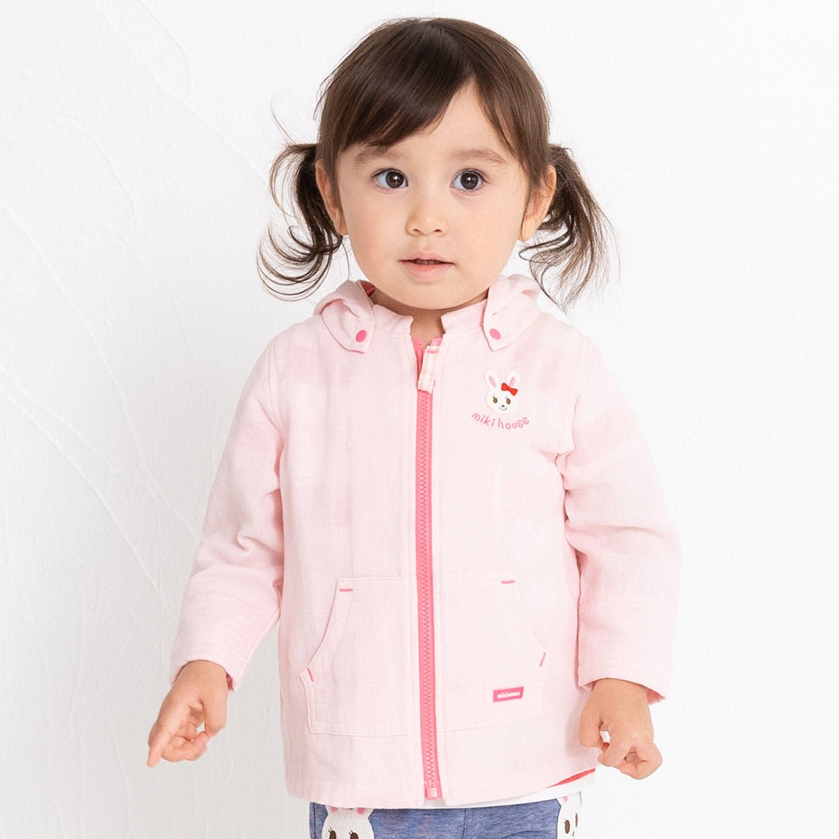 Light and Airy! Usako Zip-Up Jacket(UV Protection) - MIKI HOUSE USA