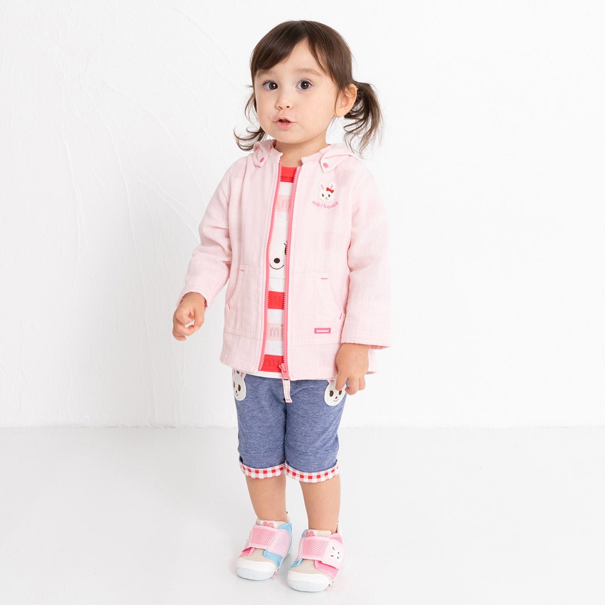 Light and Airy! Usako Zip-Up Jacket(UV Protection) - MIKI HOUSE USA