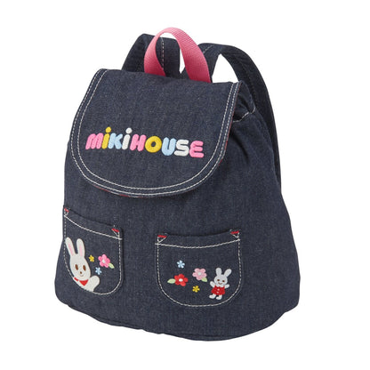 Floral Denim Backpack - MIKI HOUSE USA