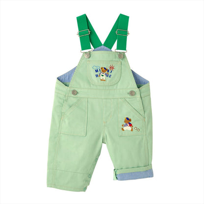 Matcha Cream Capri Overalls - MIKI HOUSE USA