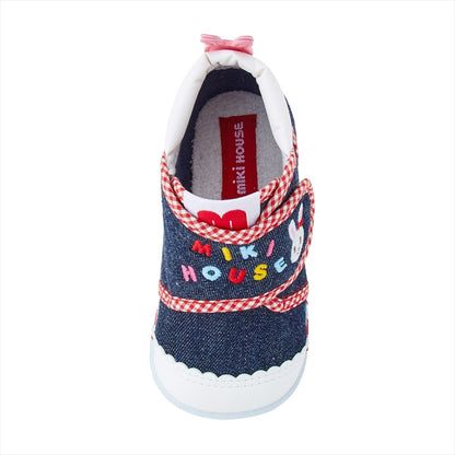 Bunny Denim First Walker Shoes - MIKI HOUSE USA