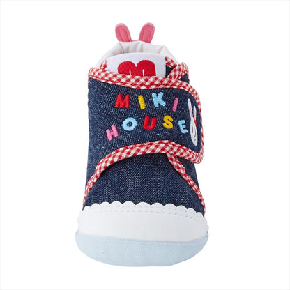 Bunny Denim First Walker Shoes - MIKI HOUSE USA