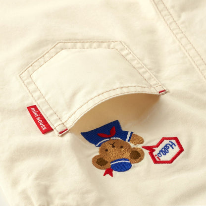 Short Sailor Bear Overalls - MIKI HOUSE USA