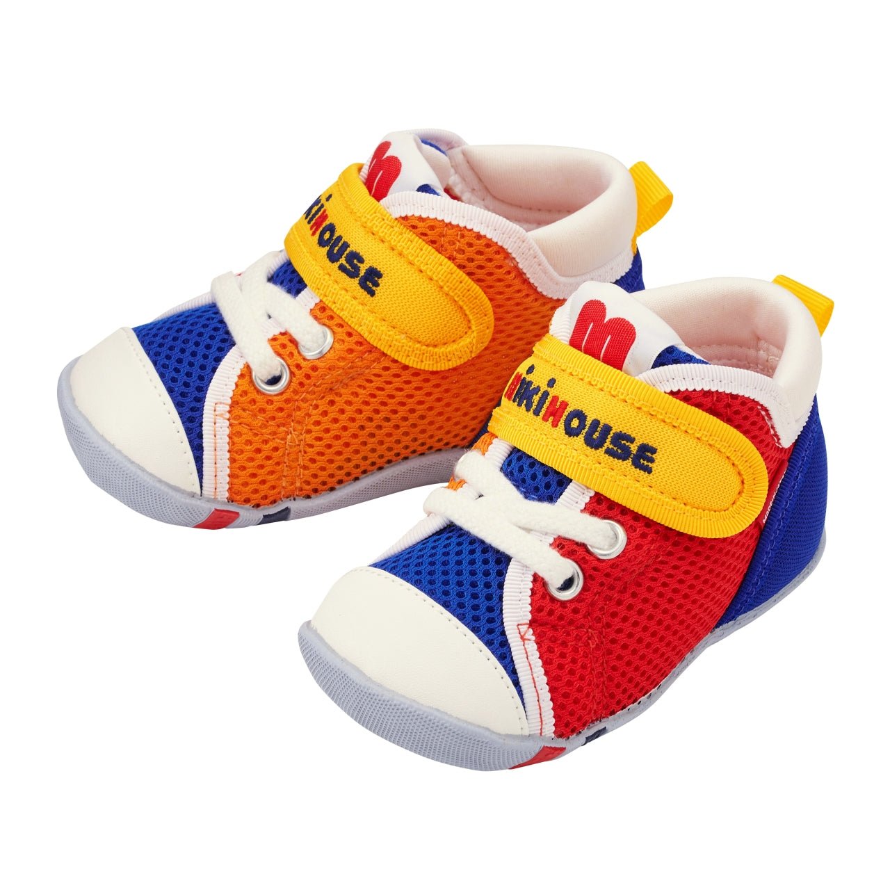 Double Russell Mesh First Walker Shoes - Blast from the Past - MIKI HOUSE USA