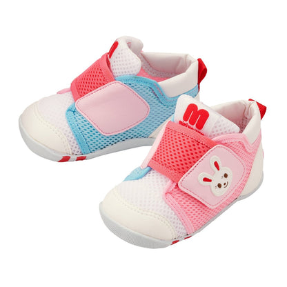Double Russell First Walker Shoes - Pastel Pop - MIKI HOUSE USA