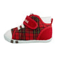 High Top First Walker shoes - Stylish Plaid - MIKI HOUSE USA