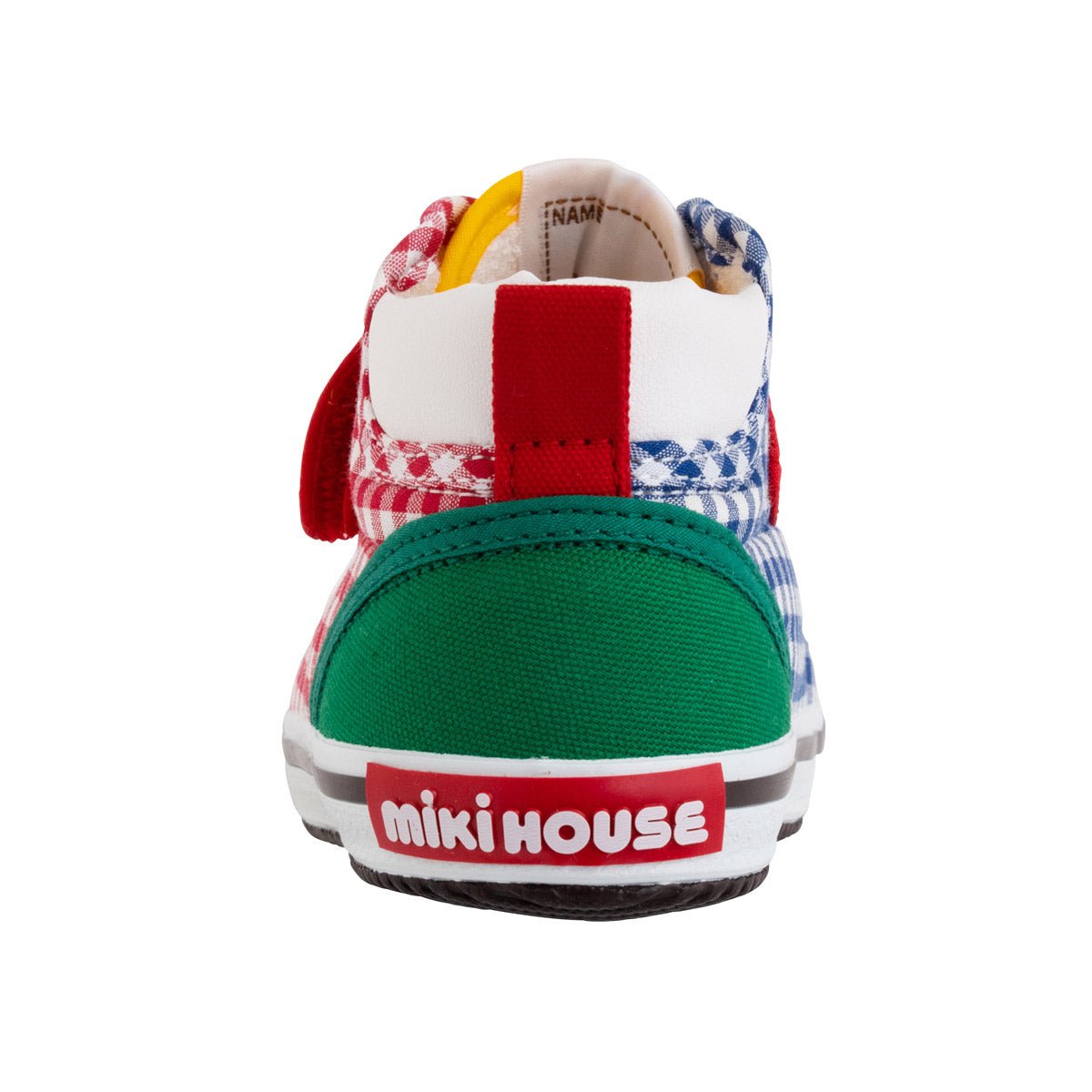 High Top Second Shoes - Patchwork Gingham – MIKI HOUSE USA