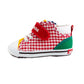 High Top Second Shoes - Patchwork Gingham - MIKI HOUSE USA
