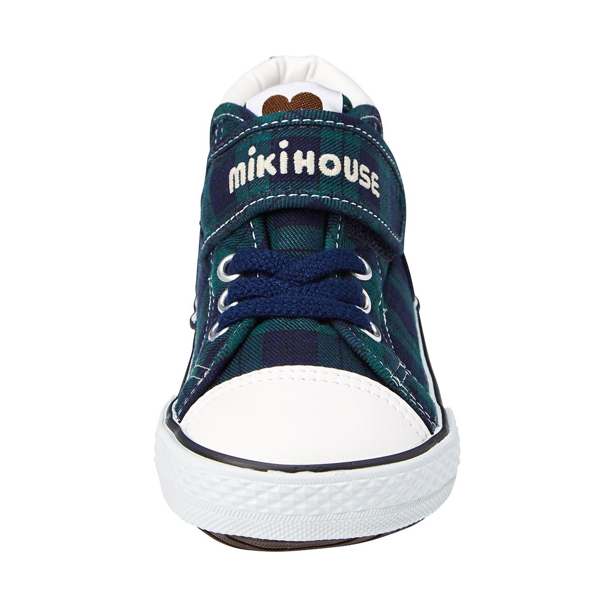 High Top Sneaker for Kids - Stylish Plaid - MIKI HOUSE USA