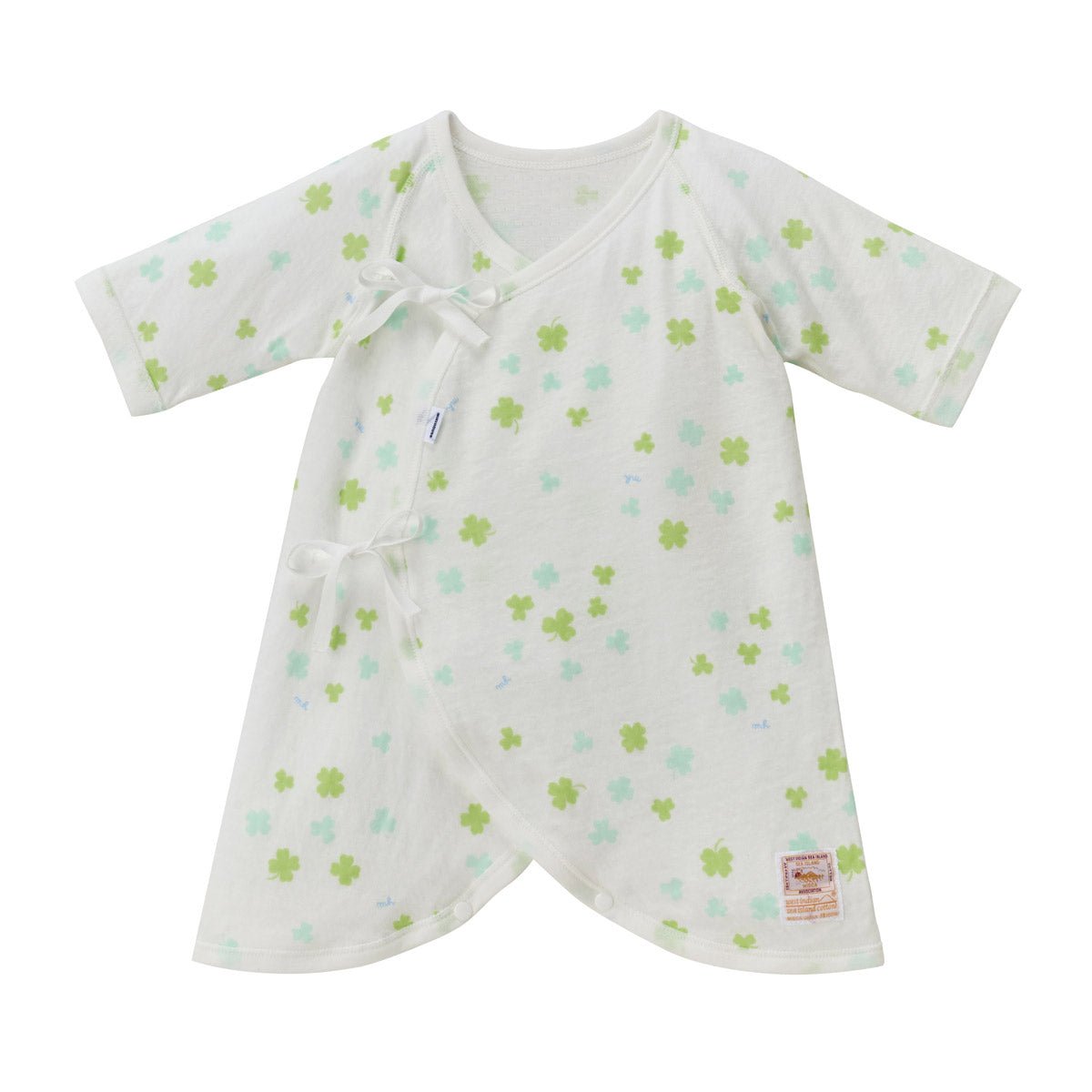 Sea Island Cotton Printed Kimono-Style Body Suit - MIKI HOUSE USA