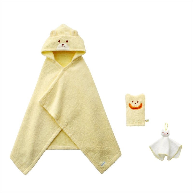 Bath Time Gift Set - Poncho, Mitten & Wash Towel