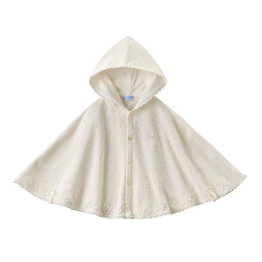 Pretty-in-Pointelle Poncho (UV Protection) - MIKI HOUSE USA