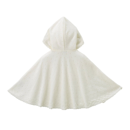 Pretty-in-Pointelle Poncho (UV Protection) - MIKI HOUSE USA