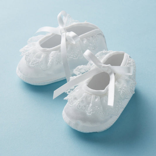 Ceremony collection- Lace Embellished Baby Shoes - MIKI HOUSE USA