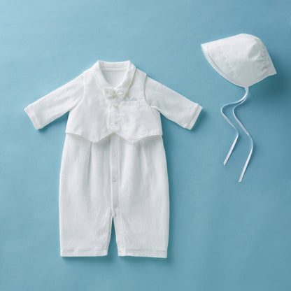 Ceremony collection - 3-Piece Tuxedo-Style Playsuit - MIKI HOUSE USA