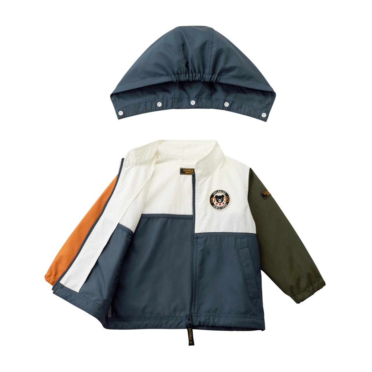 D-Basic Colorblock Windbreaker (UV Protection) - MIKI HOUSE USA