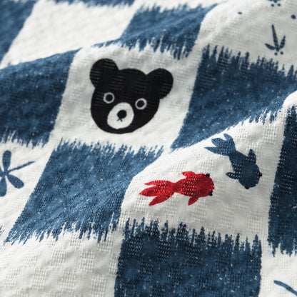 DOUBLE_B Two-Piece Checkered Jinbei - MIKI HOUSE USA