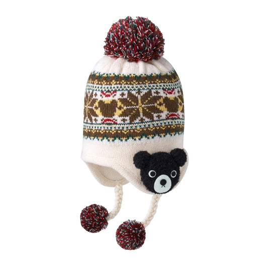 Nordic Pompom Hat -Beige