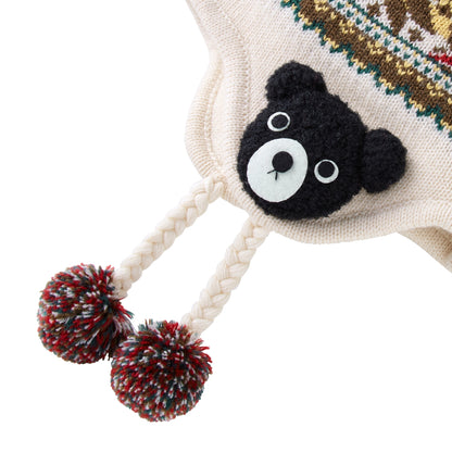 Nordic Pompom Hat -Beige