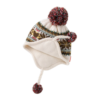 Nordic Pompom Hat -Beige