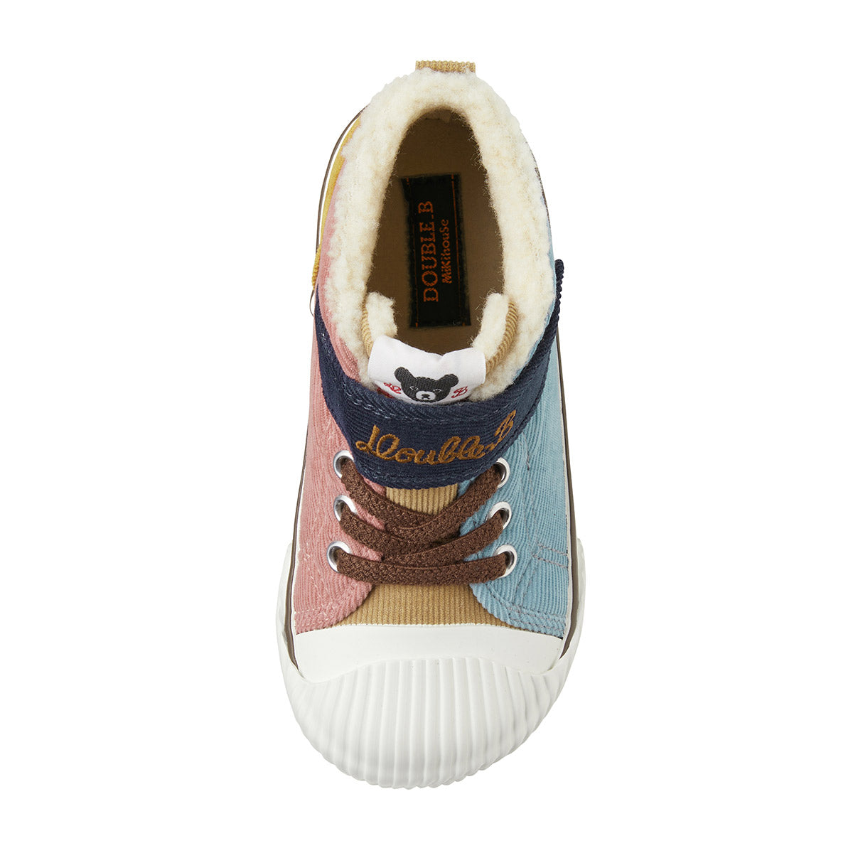 DOUBLE_B Corduroy-Meets-Texture Sneakers for Kids