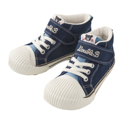 DOUBLE_B Oxford-Meets-Texture Sneakers for Kids - MIKI HOUSE USA