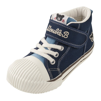DOUBLE_B Oxford-Meets-Texture Sneakers for Kids - MIKI HOUSE USA
