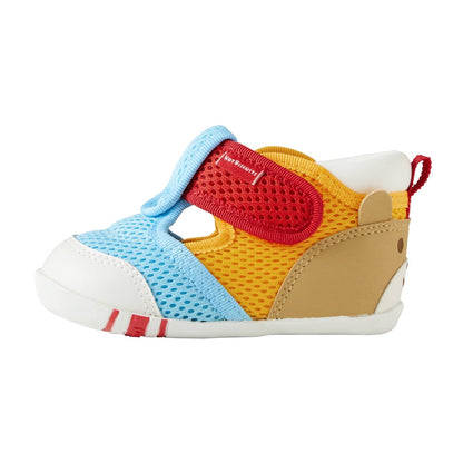 Double Russell First Walker Shoes - Summer Splash - MIKI HOUSE USA