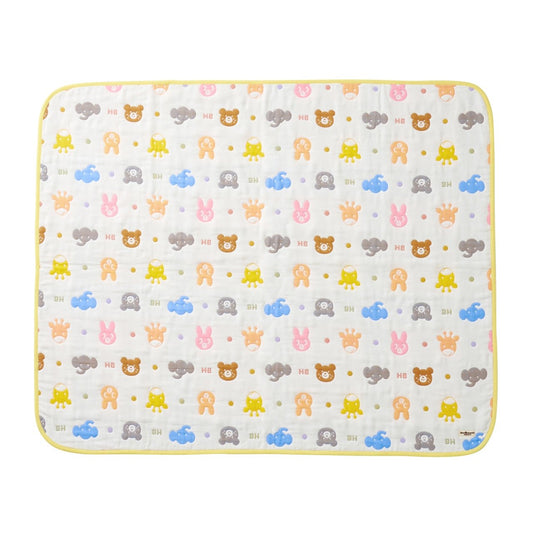 Zoo Friends Blanket in 6-Layer Gauze - MIKI HOUSE USA