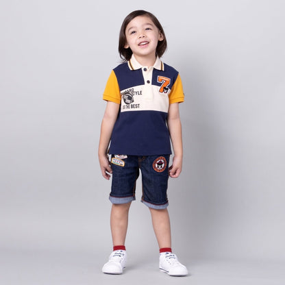 DOUBLE_B Varsity Polo Shirt - MIKI HOUSE USA