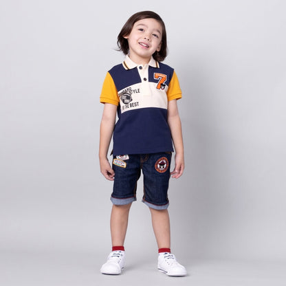 DOUBLE_B Varsity Polo Shirt - MIKI HOUSE USA